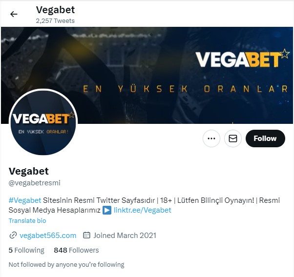 Vegabet Twitter